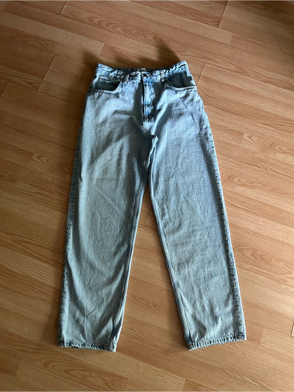 LIME Medium Wash Super High Rise Loose Jeans Womens